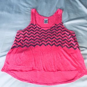 PINK by Victoria’s Secrets Hot Pink Barbiecore Tank Sequins Top Size XS